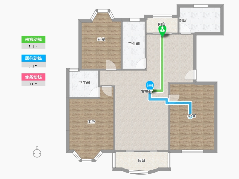 江苏省-苏州市-上海星城花园-118.00-户型库-动静线