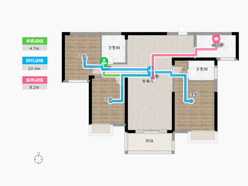 湖北省-孝感市-凤凰天仙城-100.89-户型库-动静线