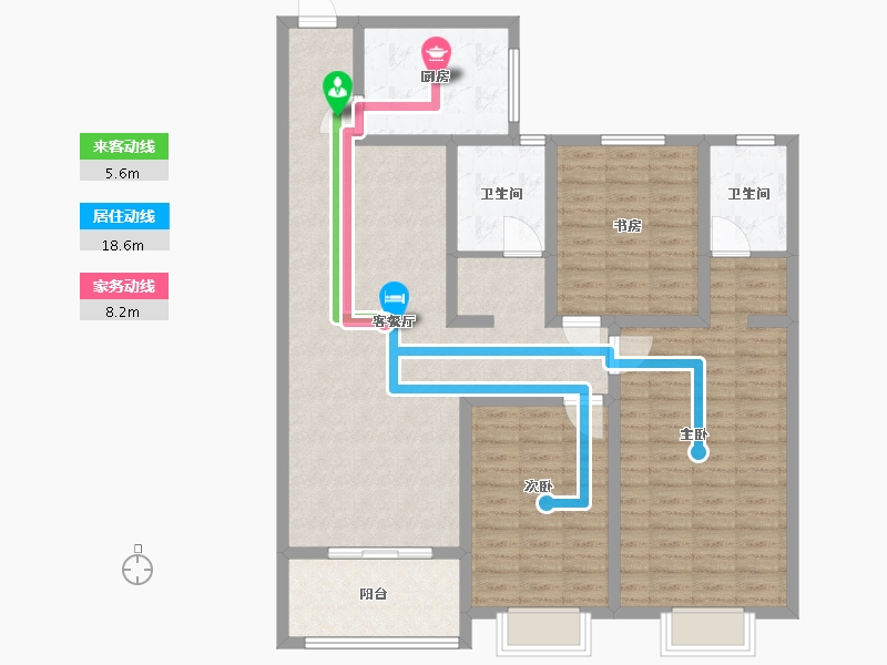 山东省-菏泽市-亿联时代奥城-121.00-户型库-动静线