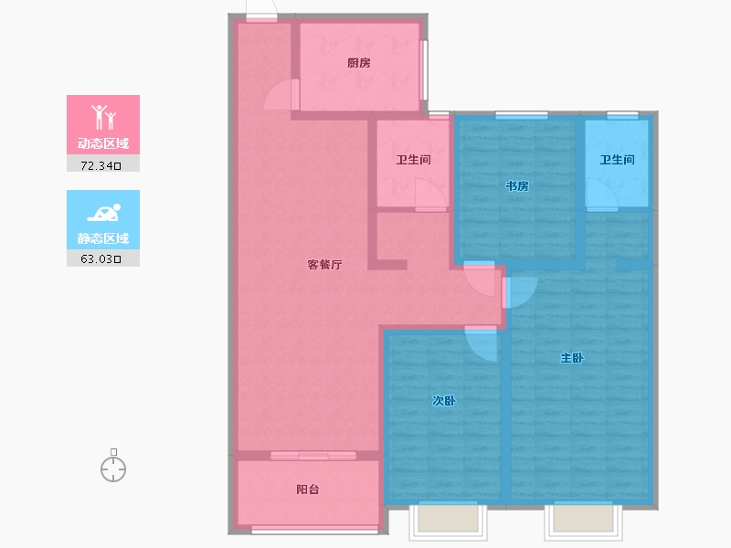 山东省-菏泽市-亿联时代奥城-121.00-户型库-动静分区