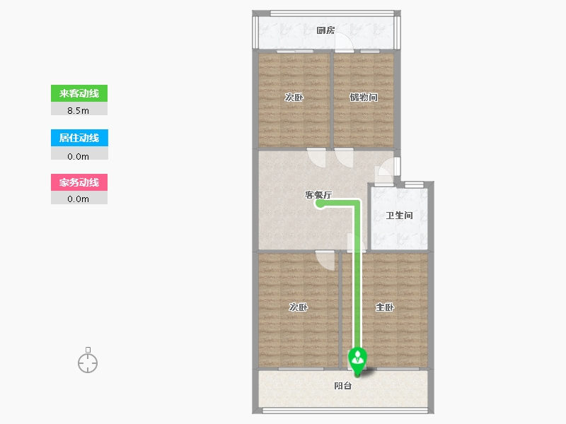 山东省-济南市-实力小区-105.00-户型库-动静线