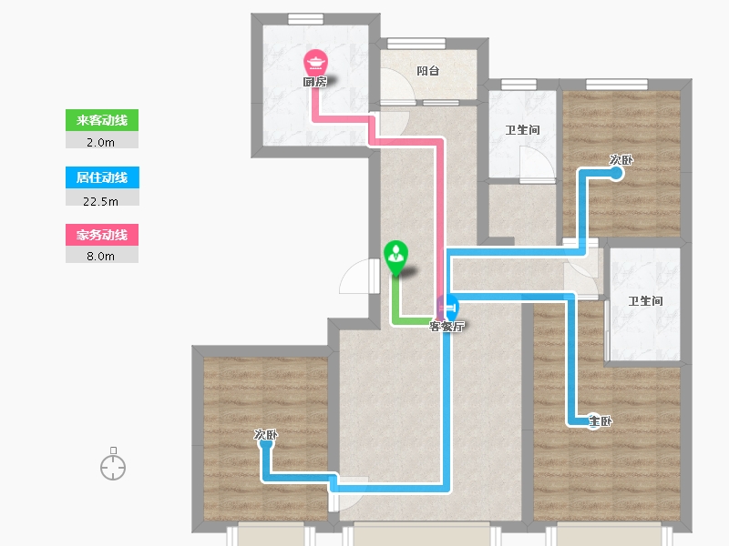 吉林省-长春市-润德华城-94.47-户型库-动静线