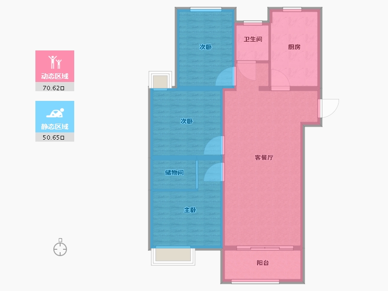 江苏省-盐城市-万锦豪庭·北苑-110.00-户型库-动静分区