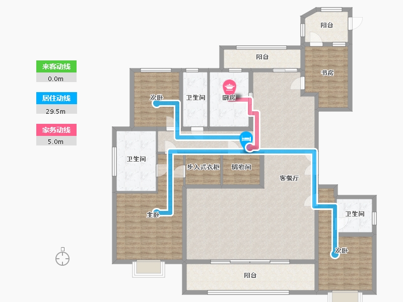 浙江省-杭州市-信达中心杭州壹号院-170.00-户型库-动静线