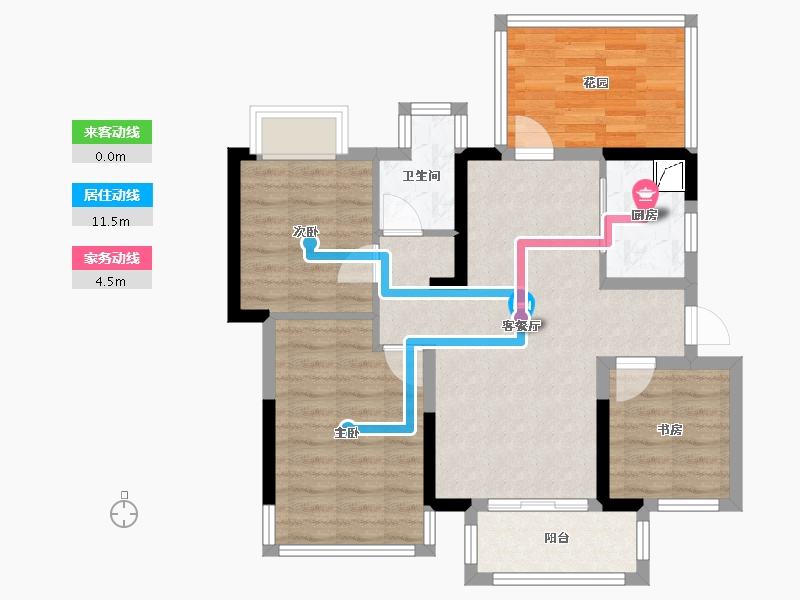 广西壮族自治区-南宁市-华发国宾一号-87.24-户型库-动静线