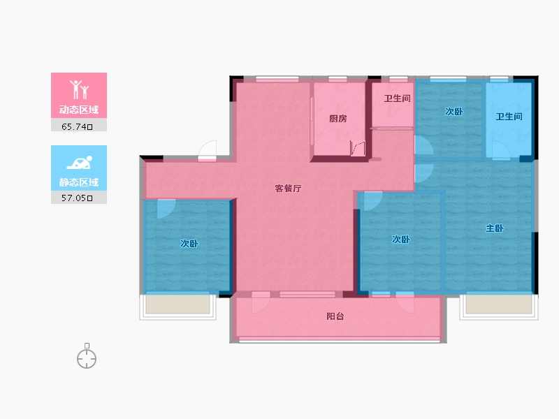 山东省-威海市-碧桂园栖凤台-110.00-户型库-动静分区