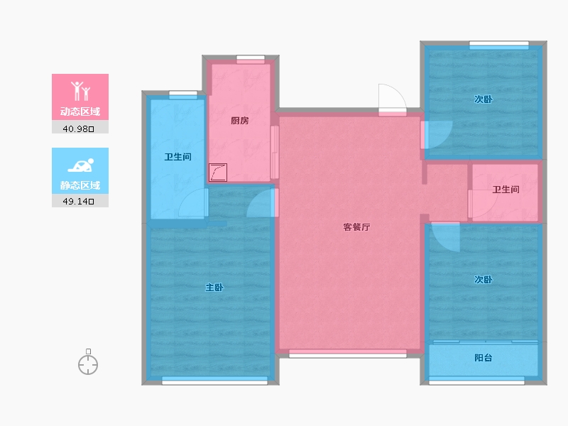 山东省-聊城市-绿城百合新城-100.00-户型库-动静分区