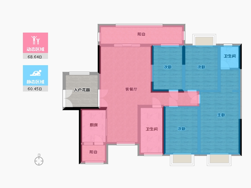 贵州省-黔东南苗族侗族自治州-新城欣园-122.00-户型库-动静分区