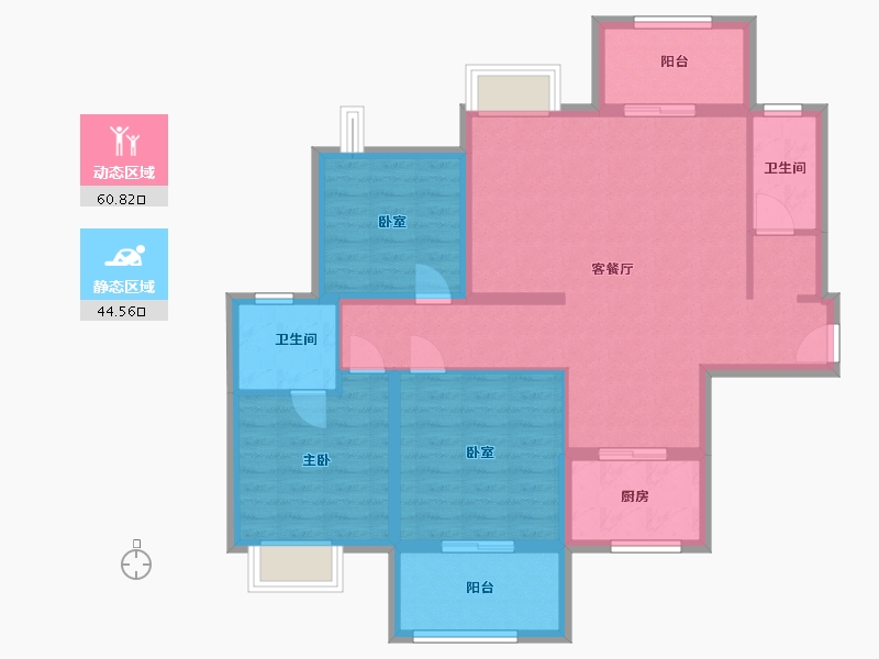 福建省-泉州市-金丘紫金城-94.05-户型库-动静分区