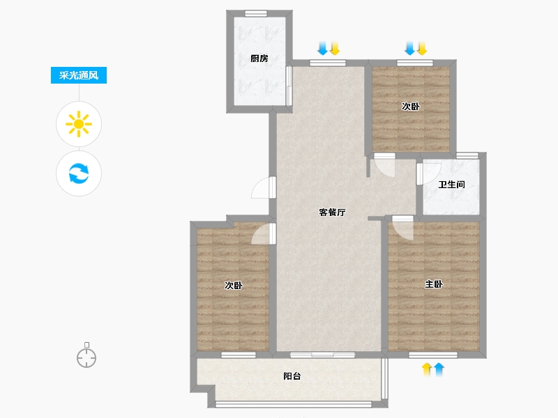 山东省-临沂市-桂龙学府-112.87-户型库-采光通风