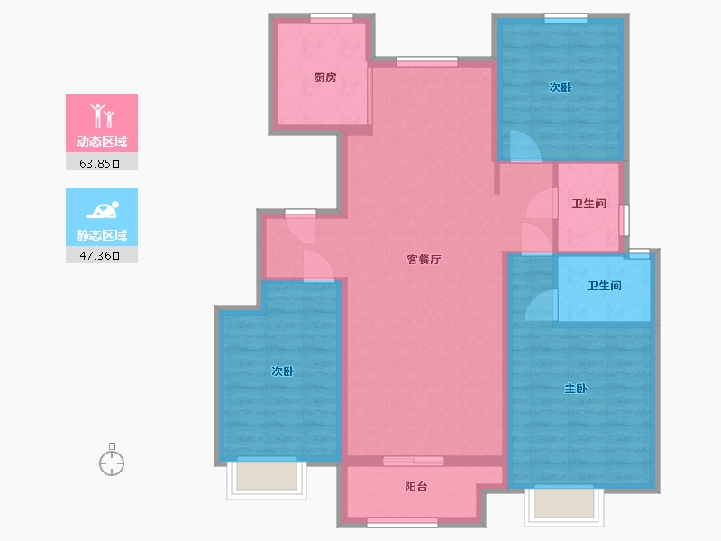 山东省-枣庄市-梁众·苹果郡-100.00-户型库-动静分区