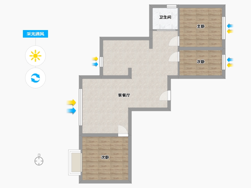 山西省-太原市-万科新都荟-85.00-户型库-采光通风