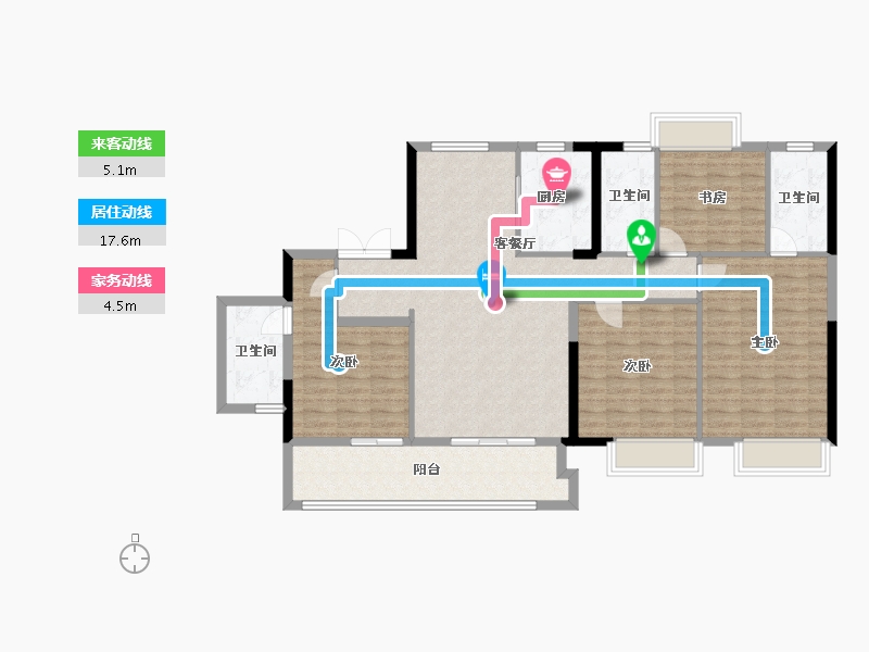 江西省-赣州市-嘉福樾府-123.00-户型库-动静线