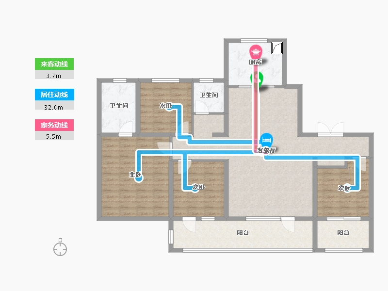 山东省-济南市-银丰玖玺城-124.25-户型库-动静线