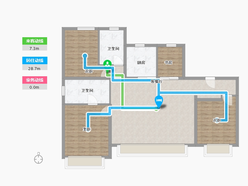 陕西省-西安市-融创望江府-112.90-户型库-动静线