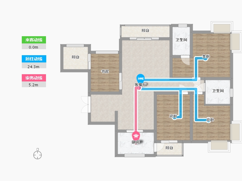 四川省-绵阳市-梓州府-111.95-户型库-动静线