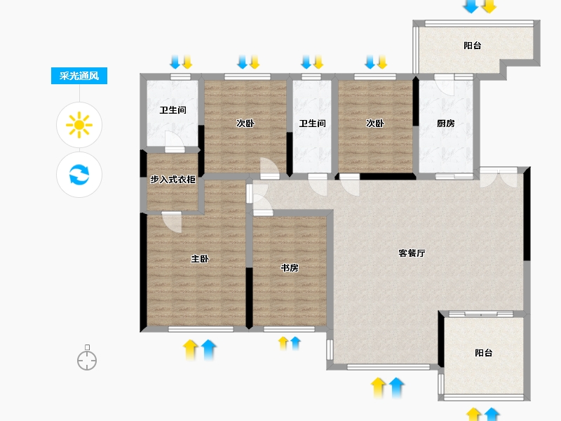 四川省-宜宾市-丽雅.龙汐台-168.00-户型库-采光通风