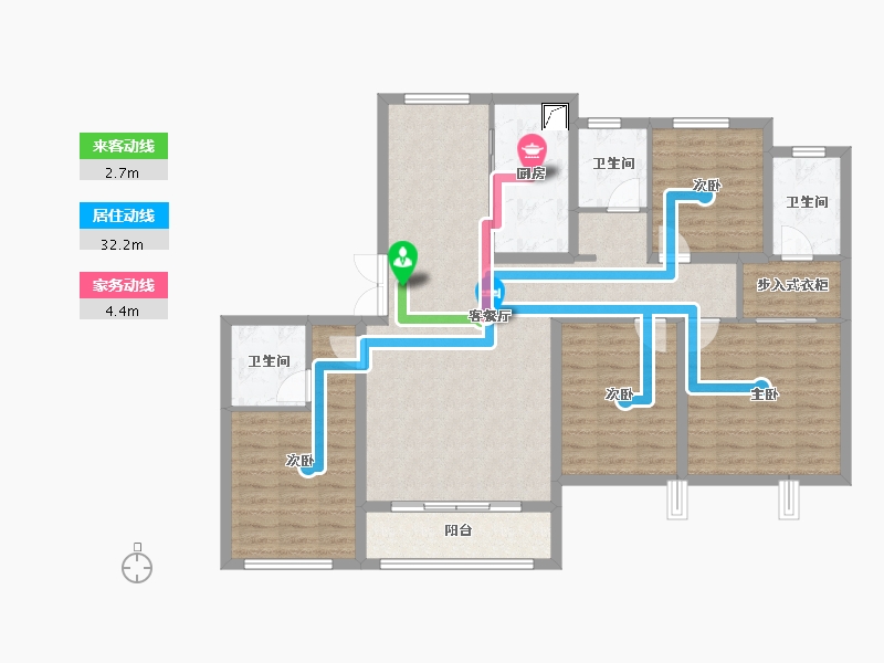 山西省-朔州市-文博苑-140.00-户型库-动静线