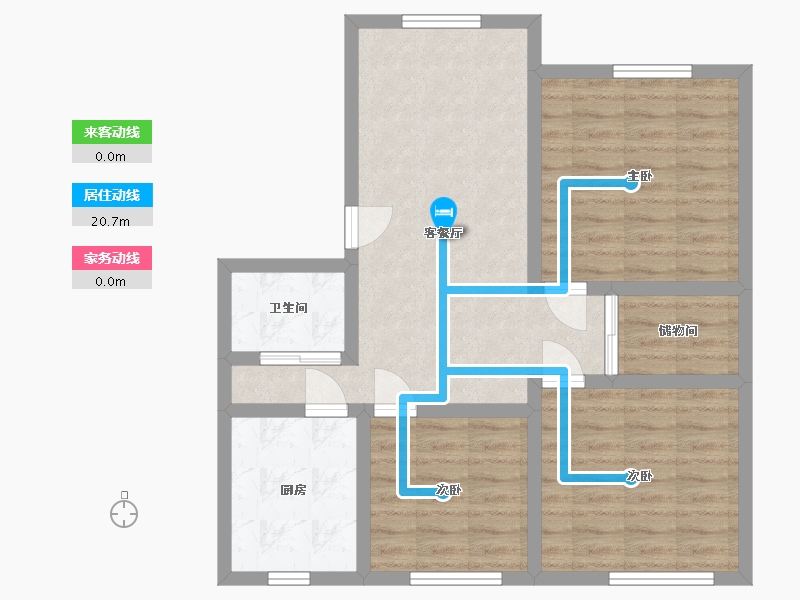 辽宁省-沈阳市-艳粉2期-92.95-户型库-动静线