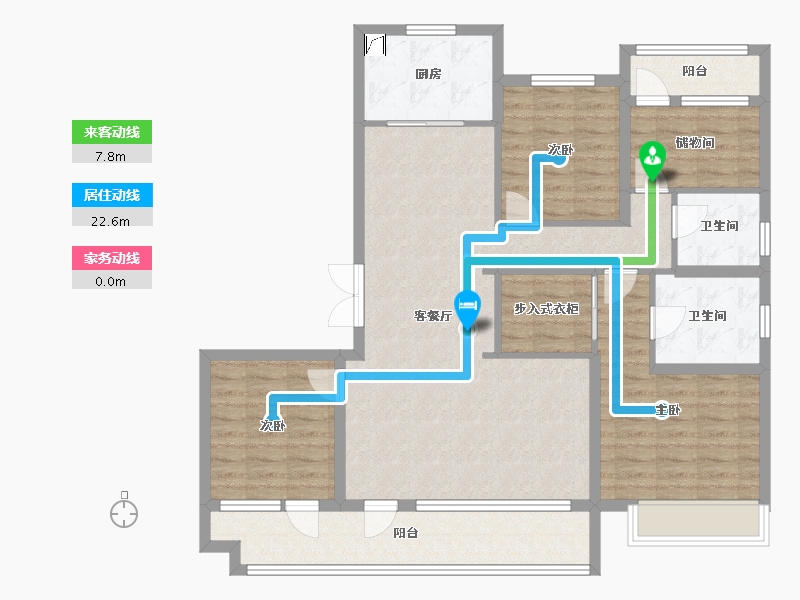 山东省-济南市-鲁商金茂悦府-132.00-户型库-动静线