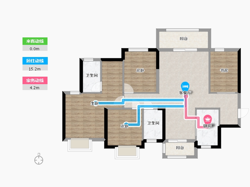 广西壮族自治区-玉林市-绿地城-102.00-户型库-动静线