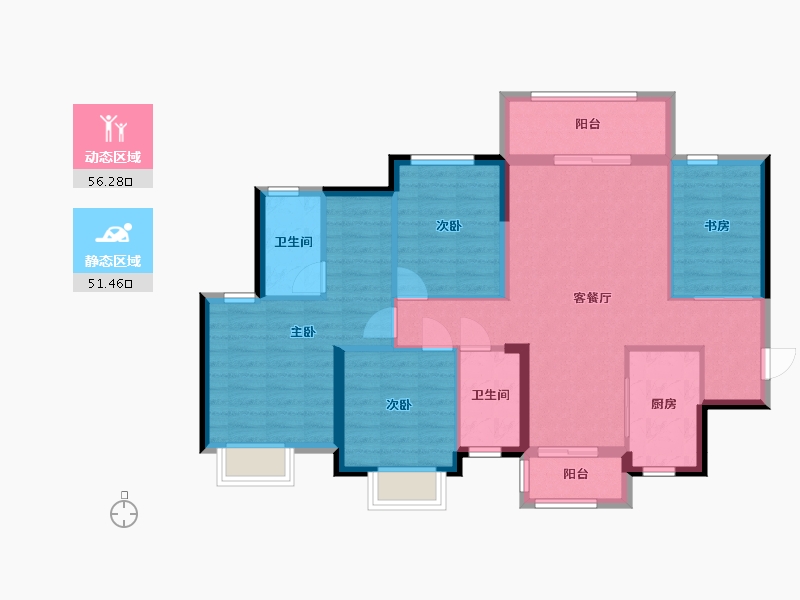 广西壮族自治区-玉林市-绿地城-102.00-户型库-动静分区