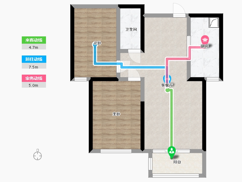 河北省-石家庄市-东古城新村-75.48-户型库-动静线