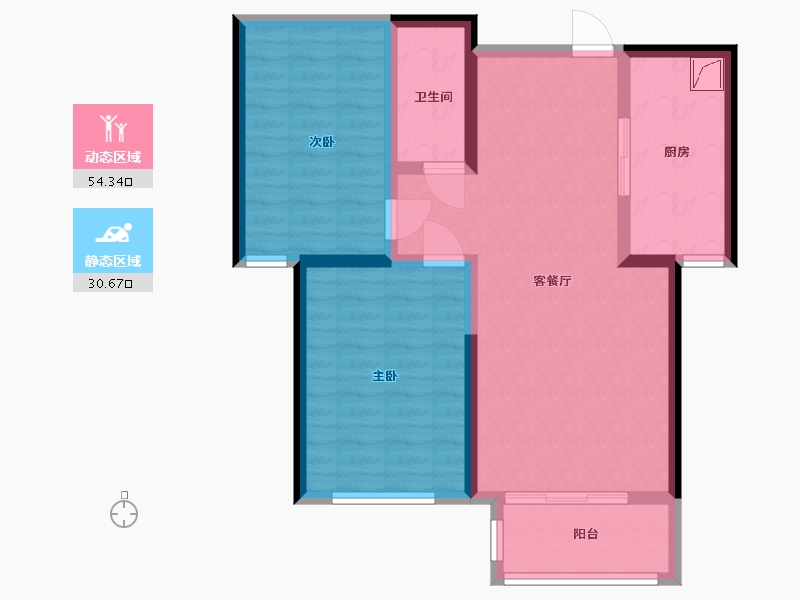 河北省-石家庄市-东古城新村-75.48-户型库-动静分区