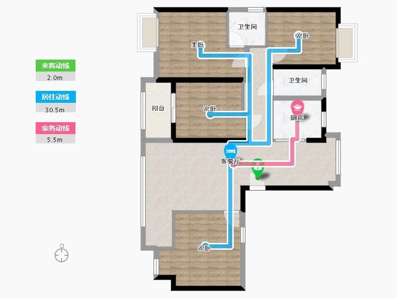 福建省-泉州市-福邸美景-120.00-户型库-动静线