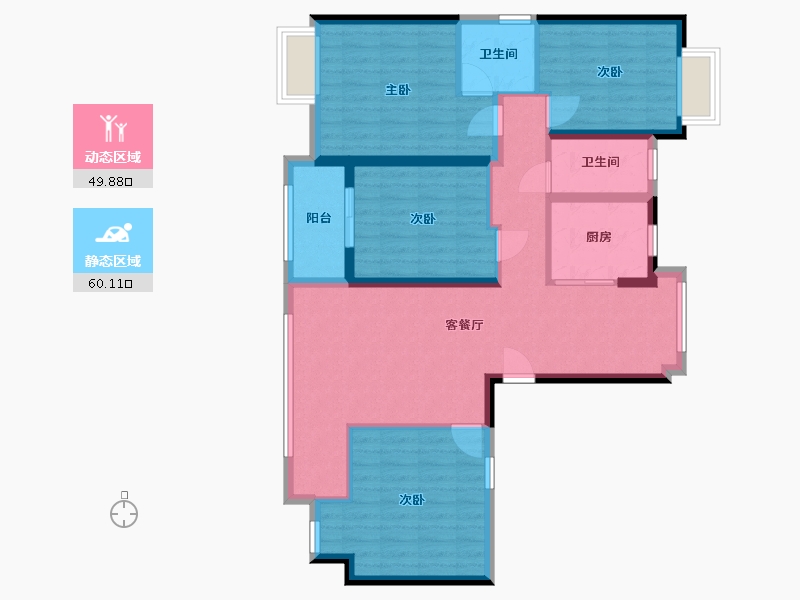 福建省-泉州市-福邸美景-120.00-户型库-动静分区