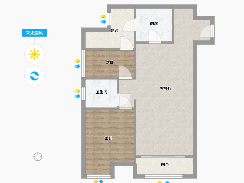 重庆-重庆市-紫金一品-59.00-户型库-采光通风