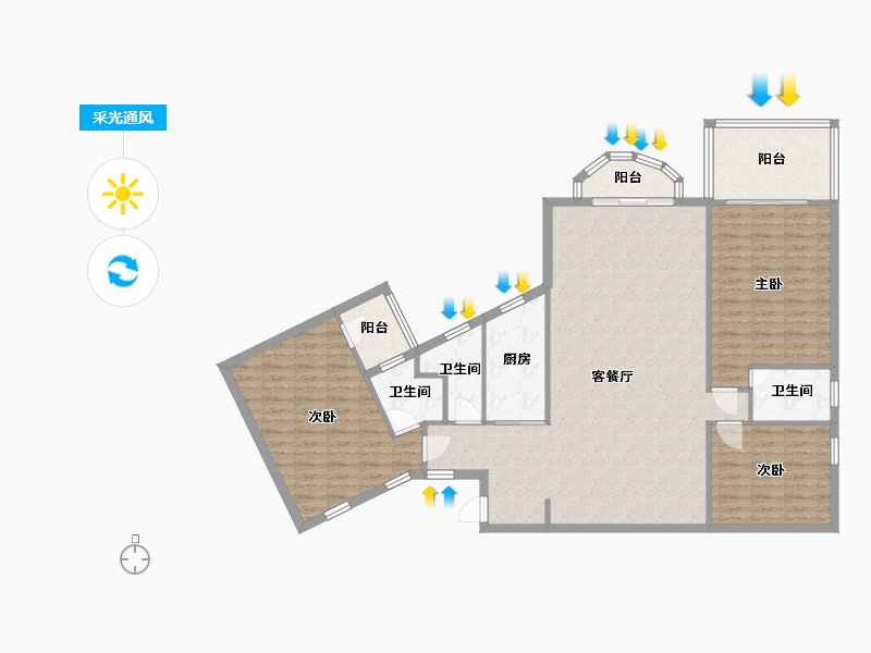 广东省-清远市-富域华府-160.00-户型库-采光通风