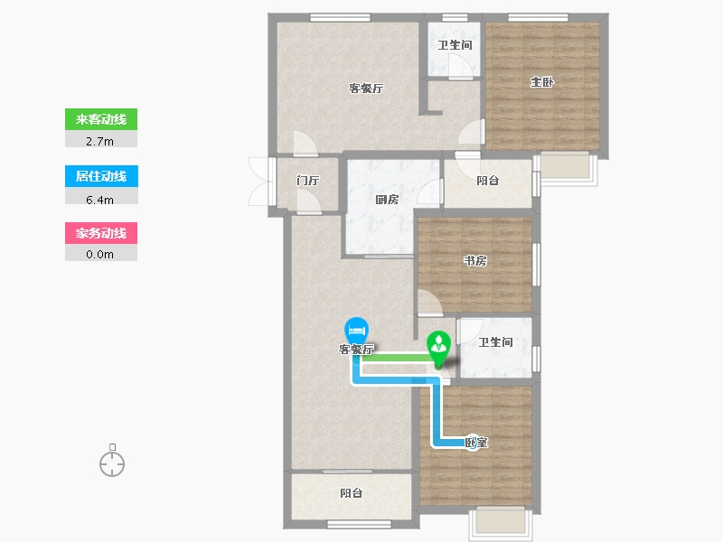 山东省-泰安市-鲁商中心-120.00-户型库-动静线