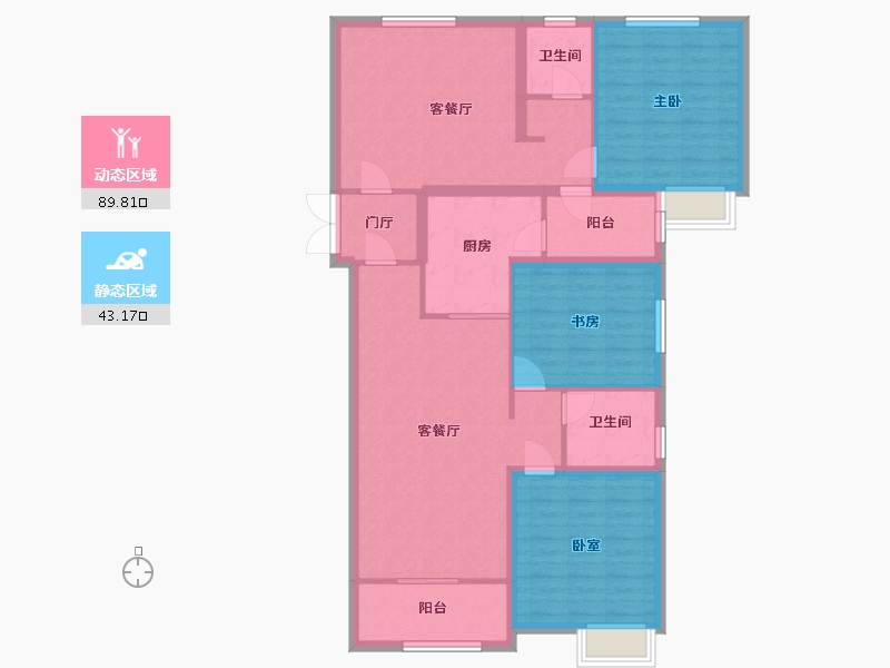 山东省-泰安市-鲁商中心-120.00-户型库-动静分区