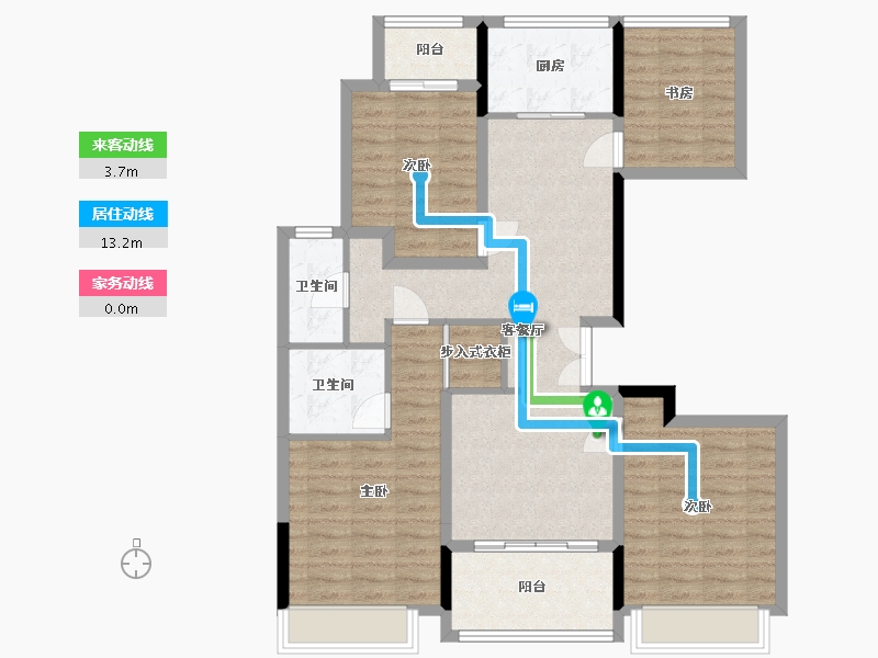 浙江省-杭州市-翡翠城-110.00-户型库-动静线