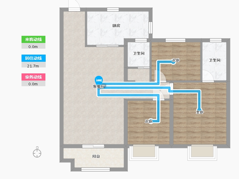 新疆维吾尔自治区-乌鲁木齐市-乌鲁木齐碧桂园-103.00-户型库-动静线