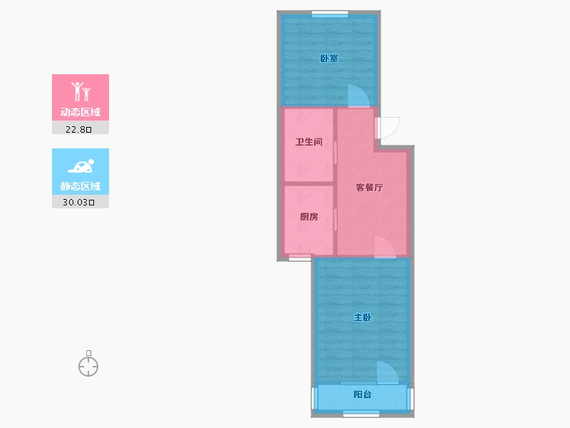 江苏省-无锡市-锡惠里住宅小区-52.50-户型库-动静分区