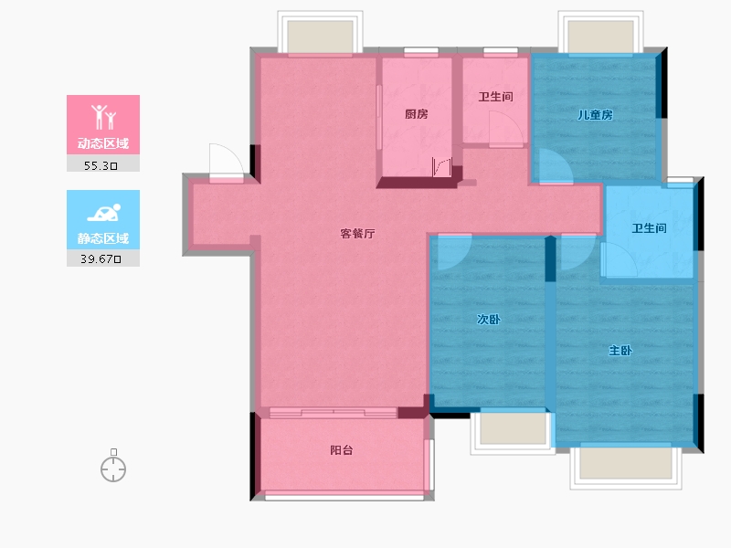 江西省-景德镇市-御景剑桥郡-90.00-户型库-动静分区