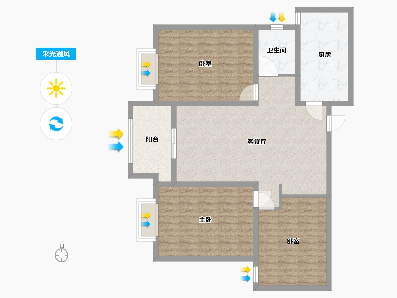 河南省-新乡市-长顺家园-92.00-户型库-采光通风