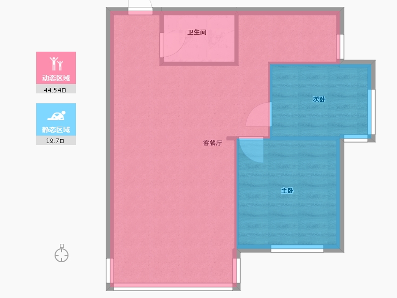 辽宁省-大连市-今都小区-62.00-户型库-动静分区