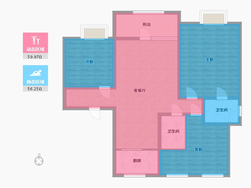 河南省-商丘市-神火城市春天-119.00-户型库-动静分区