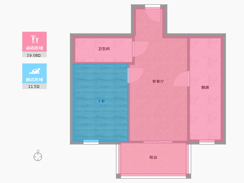 北京-北京市-电子城小区-45.00-户型库-动静分区