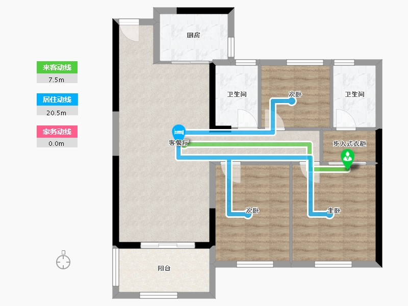 福建省-福州市-世茂璀璨滨江-88.00-户型库-动静线