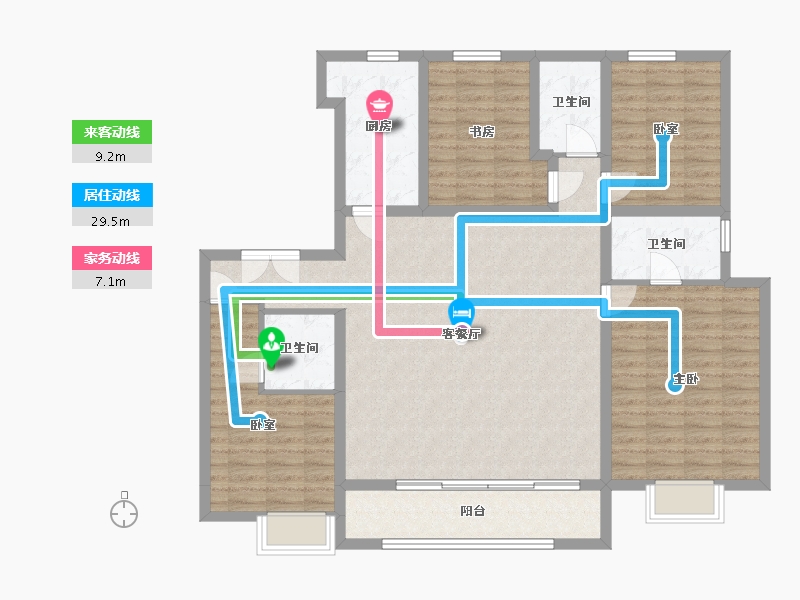 河南省-鹤壁市-建业世和府-145.00-户型库-动静线