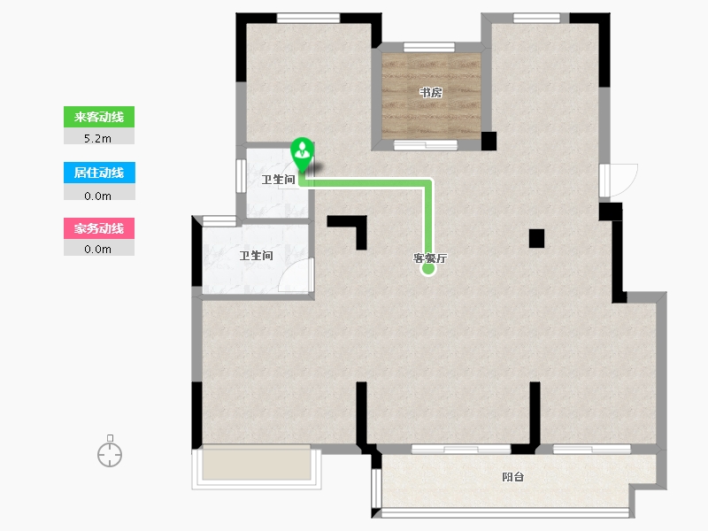 浙江省-嘉兴市-昕悦棠-104.00-户型库-动静线