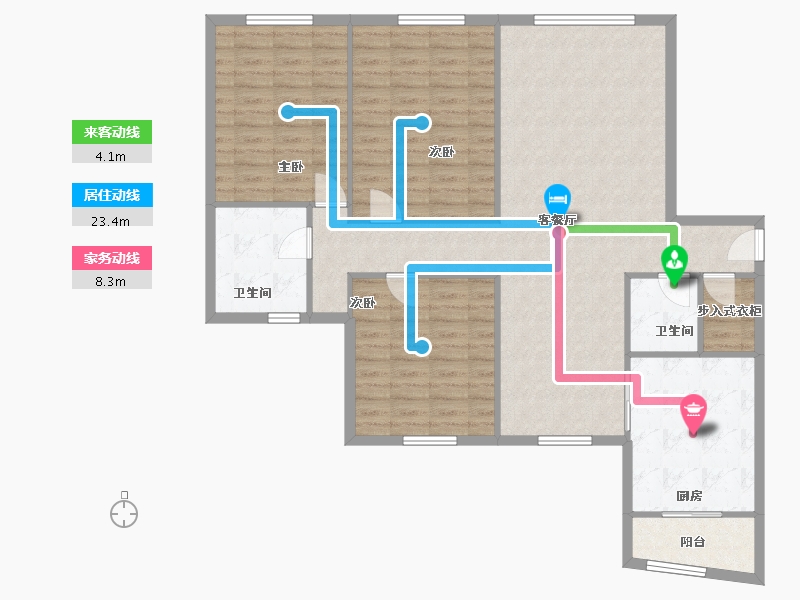 青海省-西宁市-海宏一号-E区-136.60-户型库-动静线