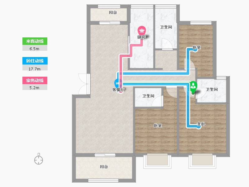 安徽省-宿州市-宿州院子北区-100.00-户型库-动静线