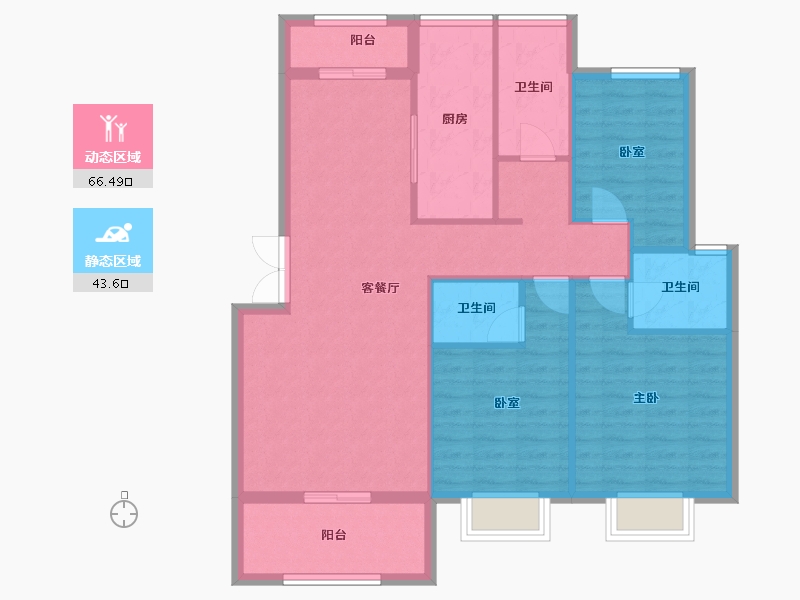 安徽省-宿州市-宿州院子北区-100.00-户型库-动静分区