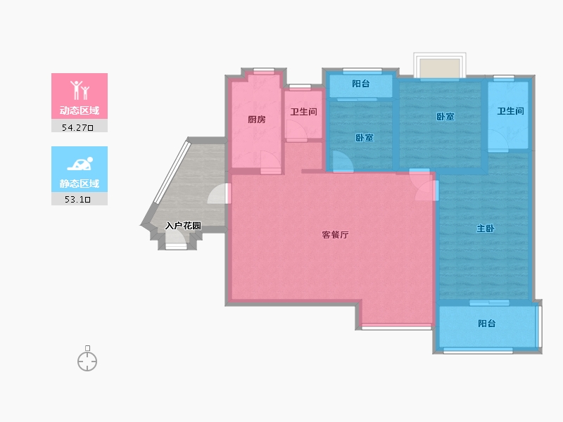 福建省-厦门市-联发杏林湾一号-100.00-户型库-动静分区