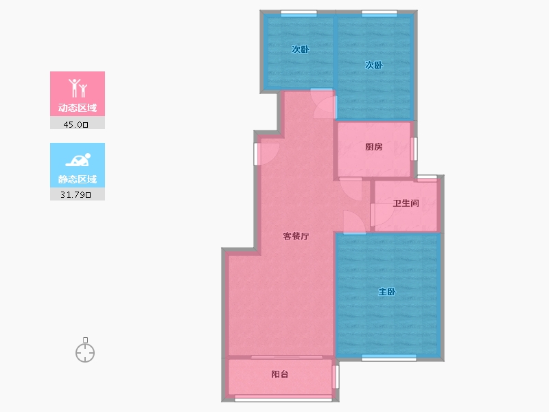 山东省-东营市-东营(西城)金昊小区-100.00-户型库-动静分区